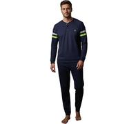 Sergio Tacchini Pigiama da Uomo in Jersey di Cotone, Art. F_PGI_35B26 Blu M