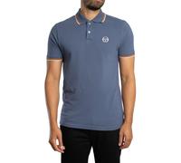 Sergio Tacchini Uomo 020 Polo con colletto a righe, Blu
