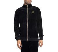 Sergio Tacchini Uomo Giacca Da Tuta Court Velour, Black, M
