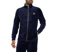 Sergio Tacchini Uomo Giacca Da Tuta Court Velour, Maritime Blue/Gardenia, XL