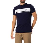 Sergio Tacchini Uomo Maglietta Master, Navy/White, L