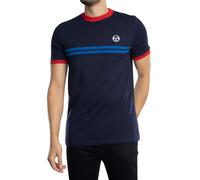 Sergio Tacchini Uomo Maglietta Supermac, Maritime Blue/Adrenaline Rush/Nautical, M