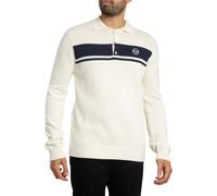 Sergio Tacchini Uomo Polo Damarindo a maniche lunghe in maglia, bianca