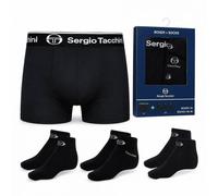 Sergio Tacchini Uomo Set: Boxer + 3 paia Calzini sneakers AA50049904 nero 2XL