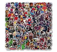 Serhuque 100 adesivi Marvel Avengers per bambini, impermeabili, in vinile, per computer portatili, bottiglie d'acqua, casco di protezione per bagagli, skateboard, chitarra, decorazione