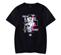 Serial Experiments Lain t-shirt unisex casual girocollo manica corta anime merch moda retrò classica tee, Nero , XXL