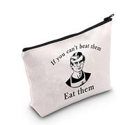 Serial Killer Gift True Crime Gift If You Can't Beat Them Eat Them Borsa da viaggio con cerniera Regalo horror, Bianco sporco, Se non puoi UK