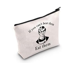 Serial Killer Gift True Crime Gift If You Can't Beat Them Eat Them Borsa da viaggio con cerniera Regalo horror, Bianco sporco, Se non puoi UK