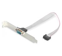 Serial Slot Bracket cable, D-Sub9 - IDC 2x5pin M/F, 0.25m, serial, DTK, be