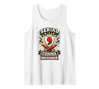 Seriale Comma Defender Oxford Virgola Grammatica Nerd Umorismo Canotta