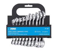 SERIE 10 Pz CHIAVI COMBINATE CORTE CROMATE, LUCIDATE A SPECCHIO CHROME - VANADIUM FERVI 0196