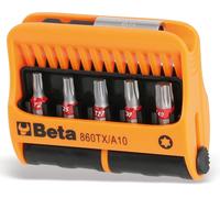 SERIE 10 pz INSERTI TORX CON PORTAINSERTI MAGNETICO IN ASTUCCIO BETA 860TX/A10