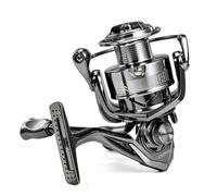 Serie 1000-5000 Mulinello da spinning in lega di alluminio Doppia maniglia Rocker Max Drag 30 Lbs Mulinello da pesca con 500M Linea di pesca rossa serie 5000