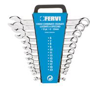 Serie 13 chiavi combinate cromate da 1/4"-1" codice 0199P marca FERVI