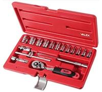 SERIE 17 PEZZI CHIAVI A BUSSOLA VALEX CR-V 1/4" CRICCHETTO IN VALIGETTA BUSSOLE
