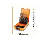 Kit 19 punte elicoidali cilindriche in acciaio HSS-CO foratura inox marca BETA