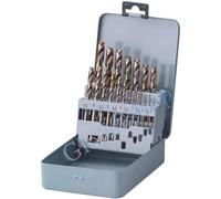 SERIE 19 PUNTE PER TRAPANO HSS TIPO TITANIO KIT PUNTE FERRO MISURE DA 1 A 10 CM