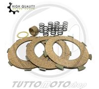 SERIE 3 DISCHI FRIZIONE + BOCCOLA + RASAMENTO + 7 MOLLE PIAGGIO COSA 1-2 200 CLX