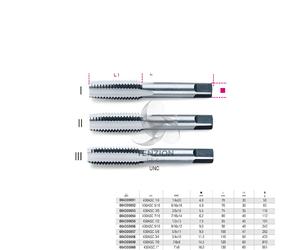 Serie 3 Maschi A Mano UNC Sgrossatore Intermedio Finitore - Beta 430ASC