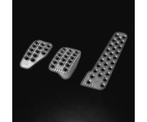 SERIE 3 Pedali con acceleratore lungo ALLUMINIO SABBIATO ARGENTO OA/1010 OMP