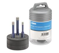 Serie 3 pz punte diamantate per trapano per gres 6-8-10 mm Fervi p033/03s