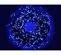 Catena di luci 15 metri da 300 Led Blu con cavo verde Wisdom