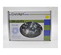 serie 300 luci di Natale a pallina led bianco caldo 24 mt catena per esterno e i