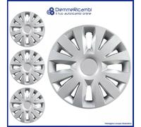 SERIE 4 BORCHIE - 4 COPRICERCHI COPPE RUOTA 15 PER RENAULT MODUS 04->