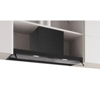Serie 4, cofano di design integrato, 90 cm, vetro trasparente, nero opaco, DBB95CC60