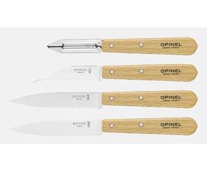 Serie 4 coltelli da cucina OPINEL Gli indispensabili del cuoco lama acciaio inox
