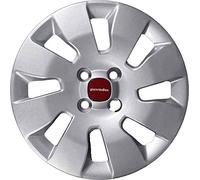 SERIE 4 COPRICERCHI BORCHIE COPPE RUOTA 14 PANDA 2012 IN POI LOGO ROSSO NON ORIGINALI