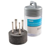 Serie 4 pz punte diamantate per smerigliatrice per gres 4-10 mm Fervi p035/04s