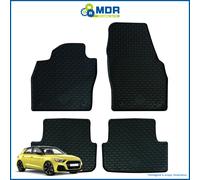 SERIE 4 TAPPETI -TAPPETINI IN GOMMA 3D TPE NERI PER AUDI A1 DAL 2018->