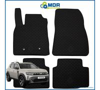 SERIE 4 TAPPETI - TAPPETINI IN GOMMA 3D TPE NERI PER DACIA DUSTER 24-> GPL-Hyb