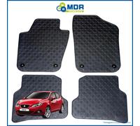 SERIE 4 TAPPETI - TAPPETINI IN GOMMA 3D TPE NERI PER SEAT IBIZA - 2015 -> 2017