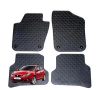 SERIE 4 TAPPETI - TAPPETINI IN GOMMA 3D TPE NERI PER SEAT IBIZA - dal 2008 al 2015 - Versioni 3 porte - Versioni 5 porte - Versioni SW