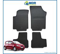 SERIE 4 TAPPETI - TAPPETINI IN GOMMA 3D TPE NERI PER SEAT MII DAL 2011-˃