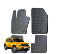 SERIE 4 TAPPETI - TAPPETINI IN GOMMA TPE NERI PER JEEP RENEGADE dal 2014 al 2019