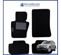 W-Parts Serie 4 TAPPETI - TAPPETINI in Moquette Neri per X3 E83 dal 2003 al 2011 con battitacco Cucito e Striscia Antiscivolo