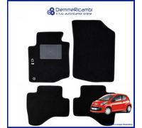SERIE 4 TAPPETI - TAPPETINI IN MOQUETTE NERI PER CITROEN C1 DAL 2005 al 2014
