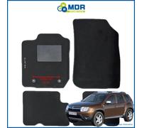 Serie 4 TAPPETI - TAPPETINI in Moquette Neri per DACIA DUSTER 2010->2018 - 28cm