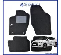 SERIE 4 TAPPETI - TAPPETINI IN MOQUETTE NERI PER DS 4 dal 2011 al 2021