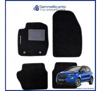 SERIE 4 TAPPETI - TAPPETINI IN MOQUETTE NERI PER FORD ECOSPORT DAL 2013 IN POI