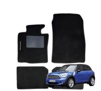 SERIE 4 TAPPETI - TAPPETINI IN MOQUETTE NERI PER MINI COUNTRYMAN R60 2010-2016