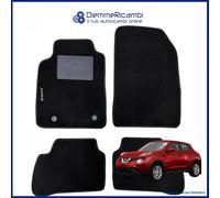 SERIE 4 TAPPETI - TAPPETINI IN MOQUETTE NERI PER NISSAN JUKE I DAL 2010 AL 2019