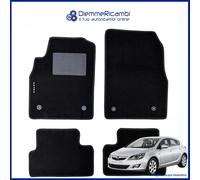 SERIE 4 TAPPETI - TAPPETINI IN MOQUETTE NERI PER OPEL ASTRA J DAL 2009 IN POI