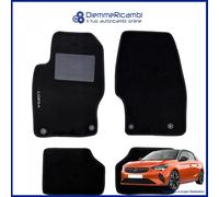 SERIE 4 TAPPETI - TAPPETINI IN MOQUETTE NERI PER OPEL CORSA E DAL 2014 AL 2019