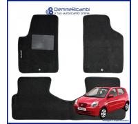 SERIE 4 TAPPETI - TAPPETINI IN MOQUETTE NERI PER PICANTO I dal 2004 al 2011