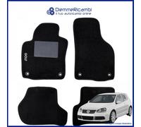W-Parts Serie 4 TAPPETI - TAPPETINI in Moquette Neri per Golf dal 2003 A 2008 con battitacco Cucito, Bottoni di Fissaggio e Striscia Antiscivolo