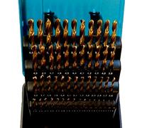 SERIE 51 PZ PUNTE IN HSS CILINDRICHE A DECIMI RETTIFICATE PER TRAPANO 1-6 MM TIN